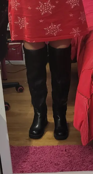 Botas altas negras con plataforma