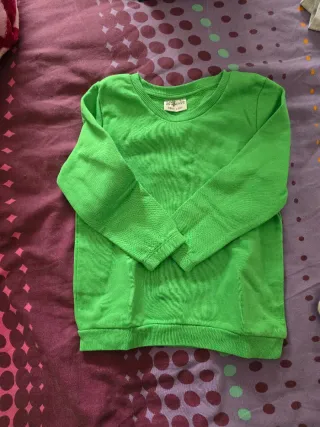 Sudadera verde manga larga niño Talla 2-3 años