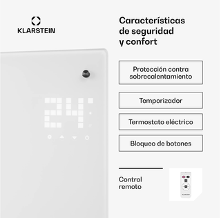 Klarstein Radiador Eléctrico 2000W Blanco