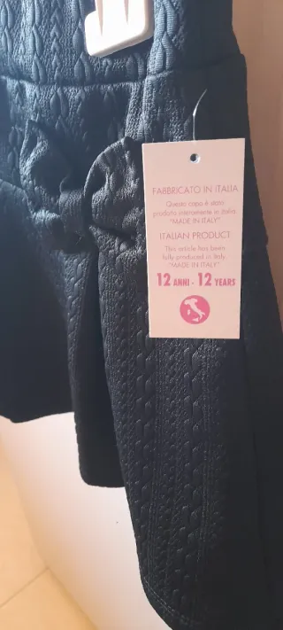 Gonna bambina nera con fiocco