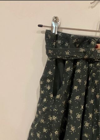 Falda pantalón floral verde