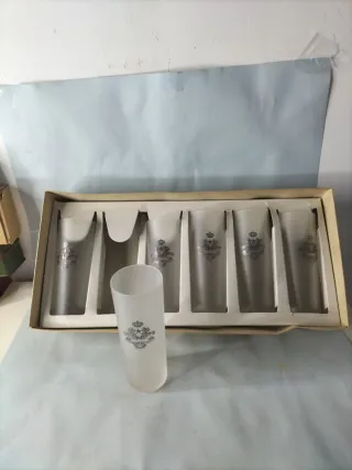 Set di 6 bicchieri antichi Stato Maggiore Esercito