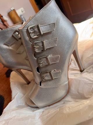 Botines Tacón Plataforma Hebillas Talla 37