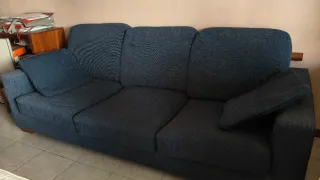 Divano 3 posti blu tessuto, Abbasso il prezzo se..