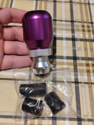 Pomo cambio marchas morado aluminio