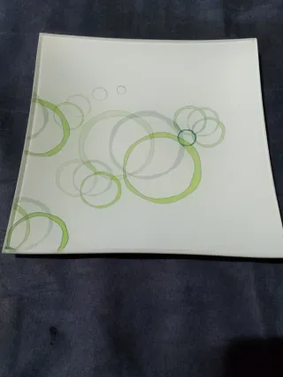 Centro tavola in vetro decorato