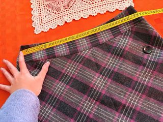 Gonna a quadri grigia e rosa