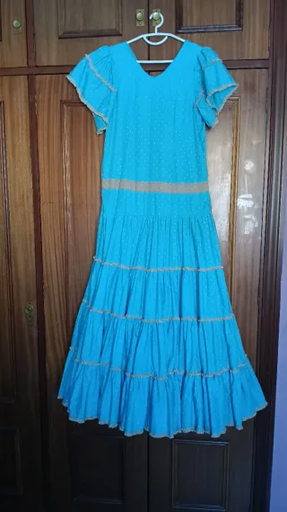 Vestido canastero Flamenca Azul