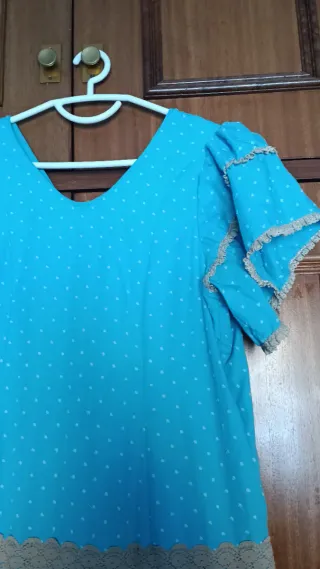 Vestido canastero Flamenca Azul