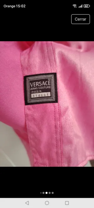 Camisa Versace Rosa y Dorada