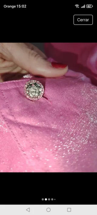 Camisa Versace Rosa y Dorada