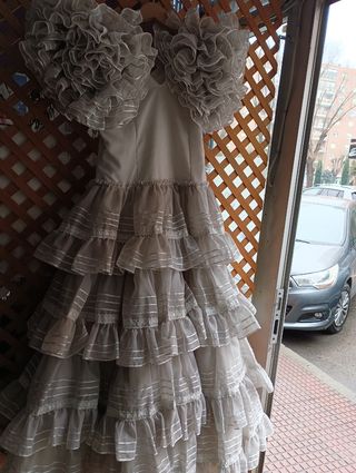 Traje Flamenca Niña Amarillo