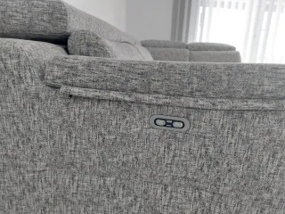 Sofá modular gris de tela