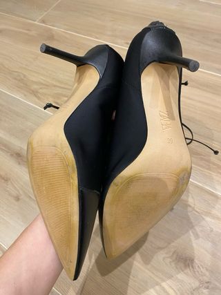 Botines Zara Tacón Negro