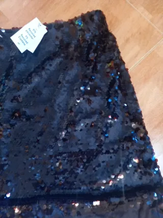 Gonna H&M con paillettes nere Taglia M