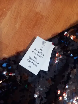 Gonna H&M con paillettes nere Taglia M