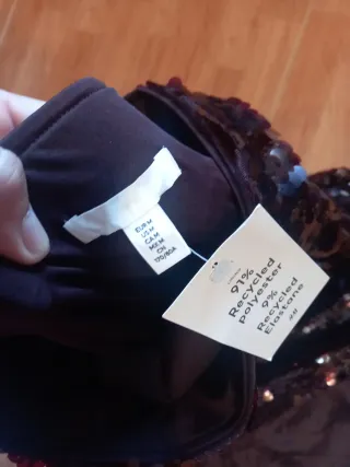 Gonna H&M con paillettes nere Taglia M