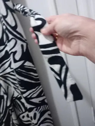 Vestido Zara Estampado Blanco y Negro