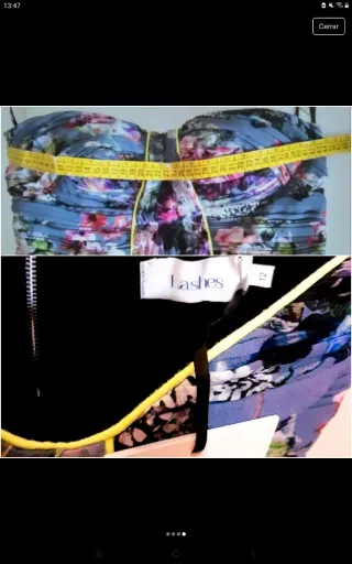 Vestido floral sin tirantes