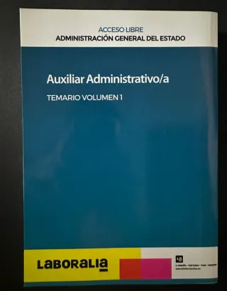 Temario Auxiliar administrativo/a