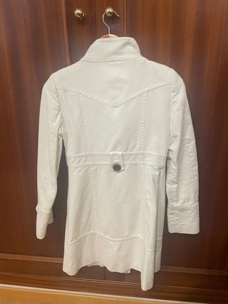 Abrigo paño FORMULA JOVEN, blanco y talla 38