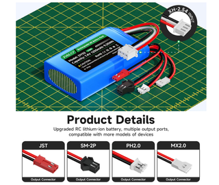 2 Batterie Lipo 7.4V 1250mAh PALO