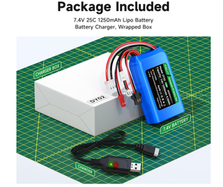 2 Batterie Lipo 7.4V 1250mAh PALO