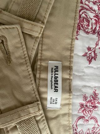 pantalon cargo beige