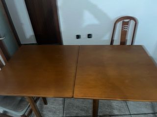 Comedor 4 sillas madera extensible