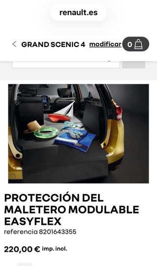 FUNDA PROTECTORA PARA MALETERO GRAND SCENIC IV