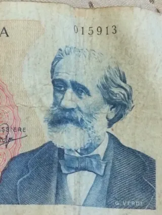 Bancnota 1000 Lire Verdi