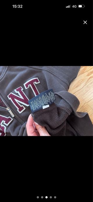 Sudadera Gant con capucha marrón talla L