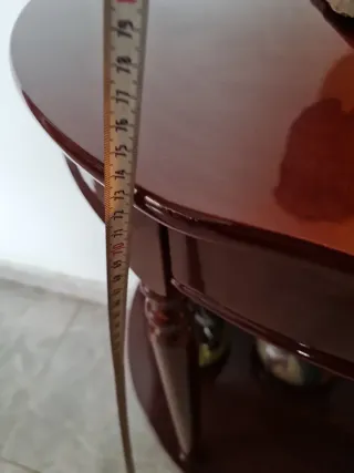 Mesa recibidor de madera con cajón