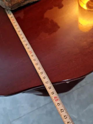 Mesa recibidor de madera con cajón