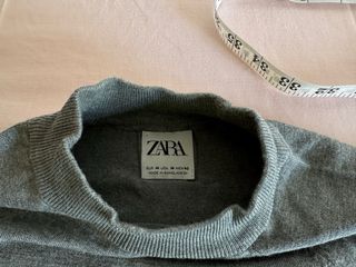 Jersey fino Zara gris hombre talla L