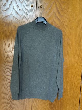 Jersey fino Zara gris hombre talla L