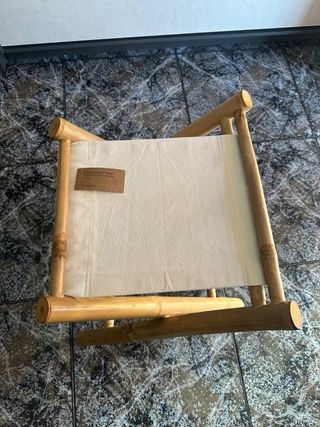 Taburete plegable de bambú