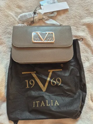 Borsa Versace 1969 Bella Logo Grigia