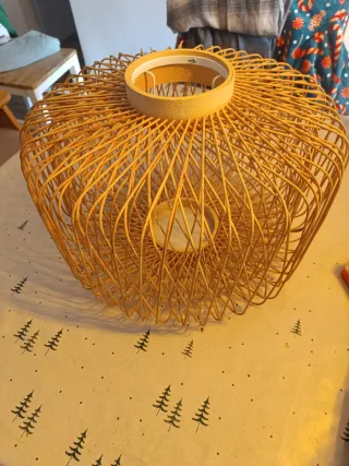 Lámpara de Yute Tejida