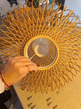 Lámpara de Yute Tejida