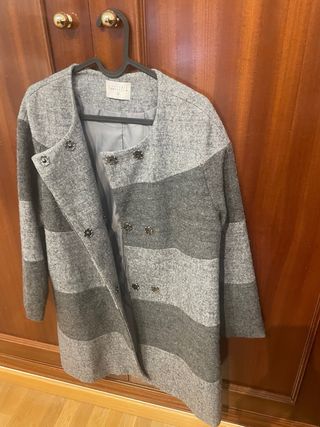 Abrigo paño COMPAÑIA FANTÁSTICA gris Talla S