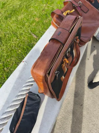 Maletas de viaje cuero y tela