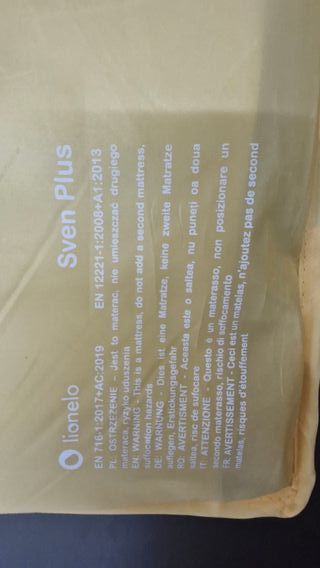 Cuna portatil Lionelo (o parque de juego)+ colchon