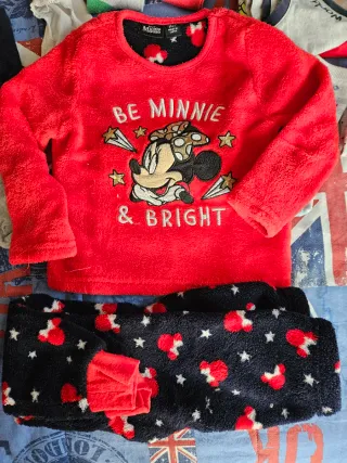 Pigiama Minnie Mouse bambina rosso