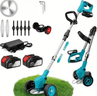 Desbrozadora Cortacésped Eléctrico+ 2 Baterías