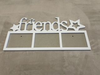 Marco de fotos Friends madera blanco