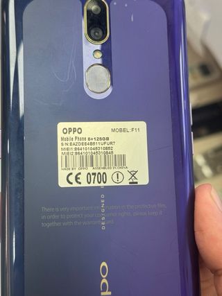 Oppo F11 6/128GB Azul Precio Negociable