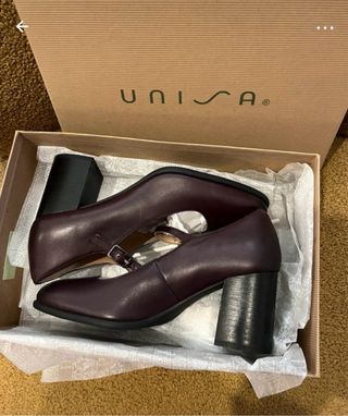 Zapatos Mary Jane Marrones/Morados