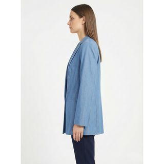 Max Mara Blazer Donna Blu L Doppiopetto Lungo
