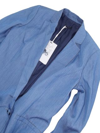 Max Mara Blazer Donna Blu L Doppiopetto Lungo